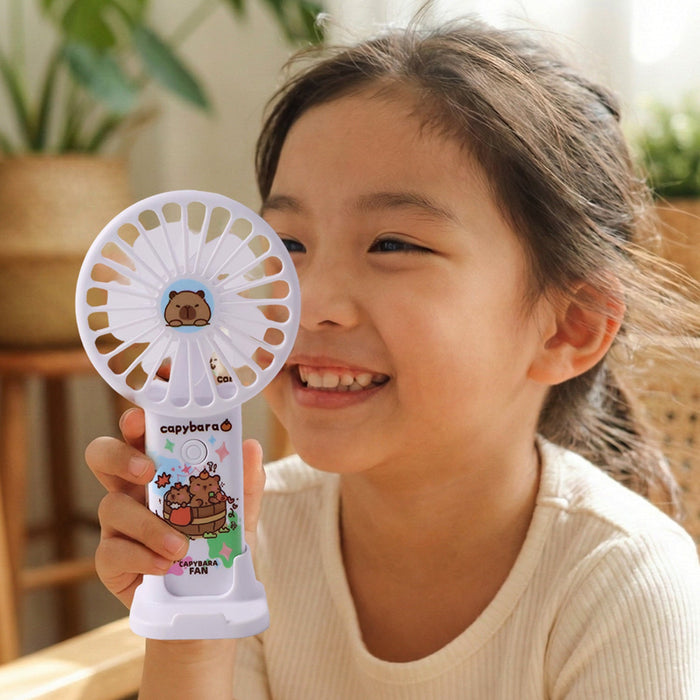 Cute Cartoon Rechargeable Handheld Fan (1 Pc) by Your Brand