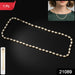 Elegant Pearl Beaded Necklace with Golden Chain Accents (1 Pc) by Your Brand