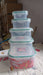 Kitchen organizer plastic containers set, 5 pieces.