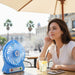 Portable Rechargeable Mini Table Fan With LED Light And Battery (1 Pc) by Your Brand