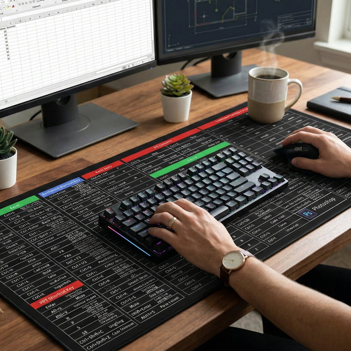 Shortcut Keyboard Mouse Pad Extended Desk Mat 70 x 30 Cm by Your Brand