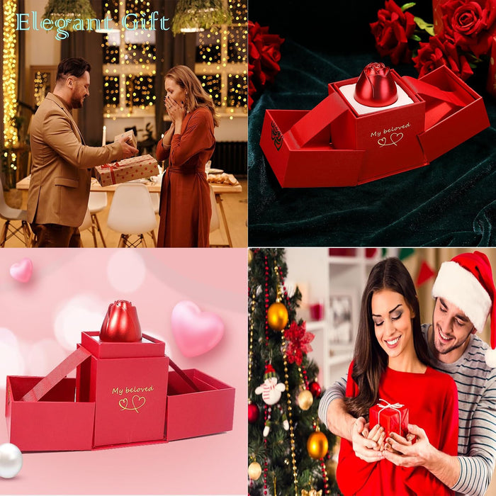 Christmas Gifts for Women Rose Ring Box Jewellery Box by Your Brand
