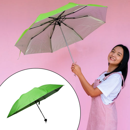 3 Fold Sun Protective Solid Foldable Outdoor Umbrella by Your Brand