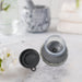 Kitchen cleaning brush with built-in soap dispenser, compact design