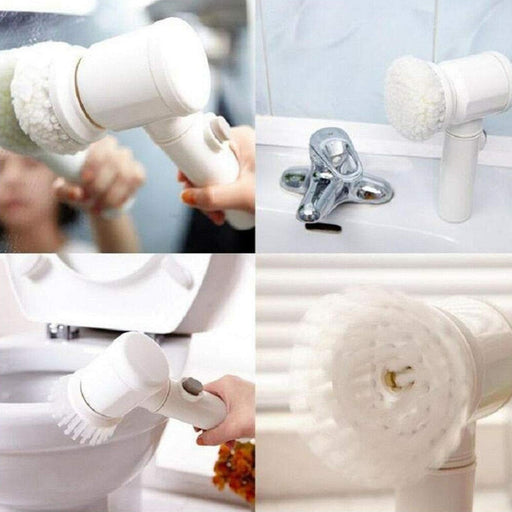 Portable Electric Cleaning Brush with 3 Replaceable Brush Heads (5 In 1) by Your Brand