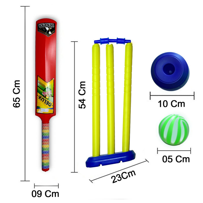 Plastic Cricket Set with Stump,Ball and Bat Kit by Your Brand