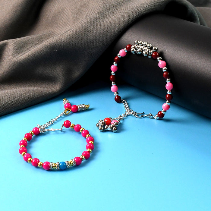 Traditional and Trendy Beaded Bracelet with Adjustable Chain (1 Pc) by Your Brand