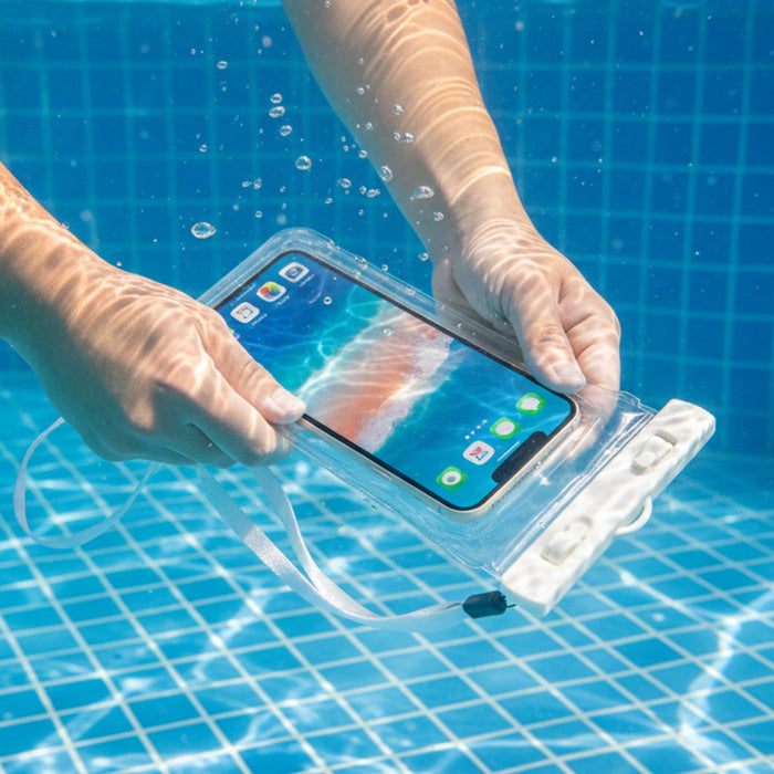 White Waterproof Phone Pouch Bag, Mobile cover (1 Pc) by Your Brand