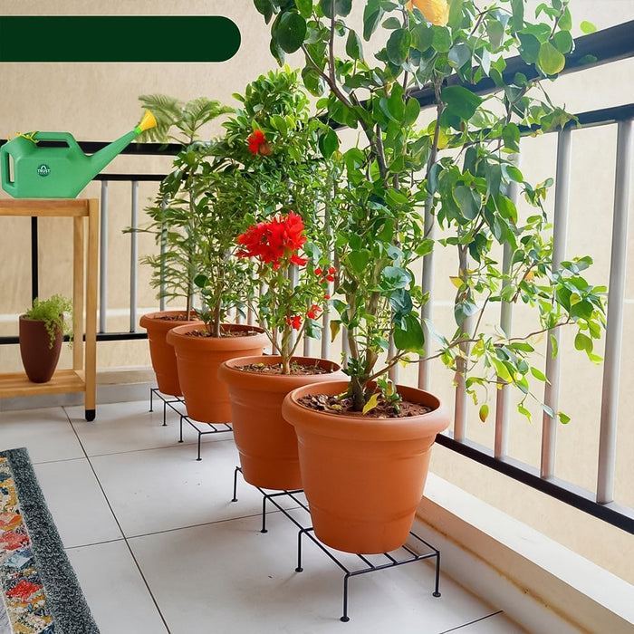Metal Rectangle Flower plant stand for balcony (60×20 Cm / 2 Pc Set) by Your Brand