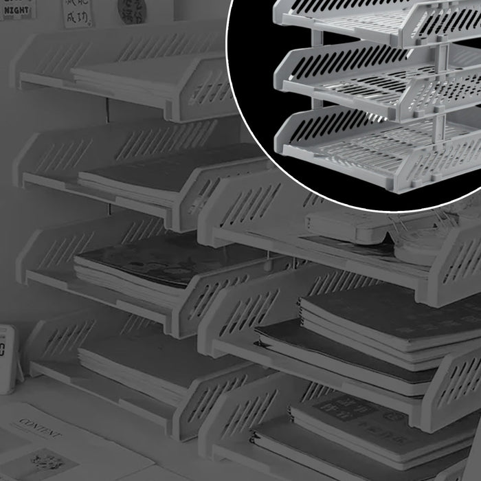 Multifunctional File Rack Drawers: Desktop Storage for Office Supplies (4/3 Layers)