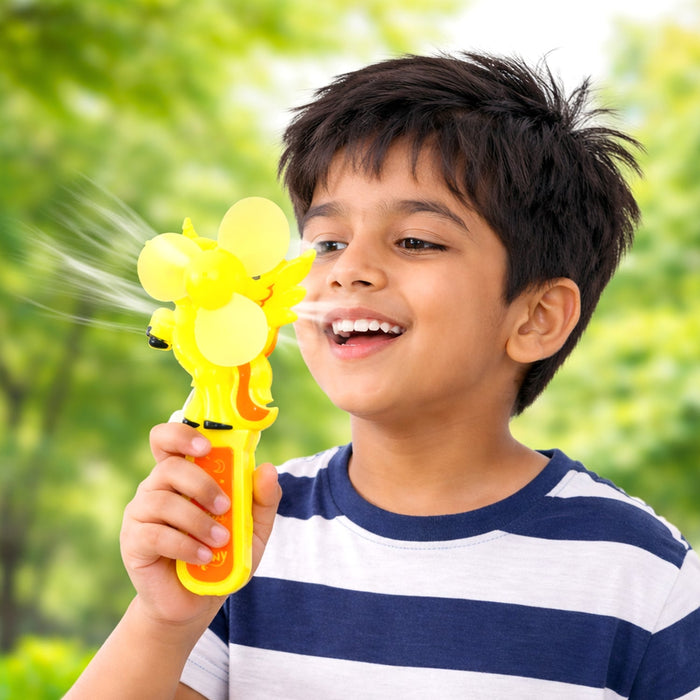 Hand Press Mini Portable Cartoon Fan Toy (1 PC, Mix Color & Design) by Your Brand
