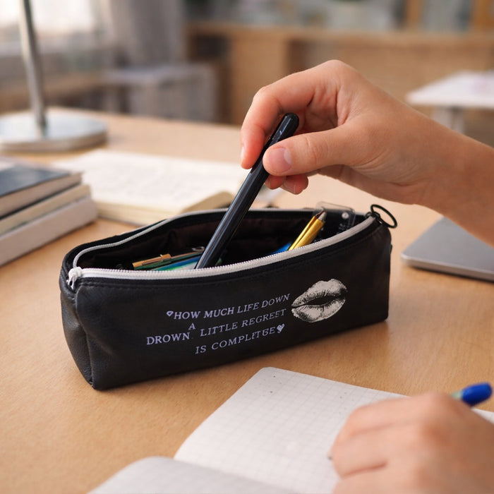 Stylish Printed Zipper Pencil Pouch Organizer (1 Pc) by Your Brand