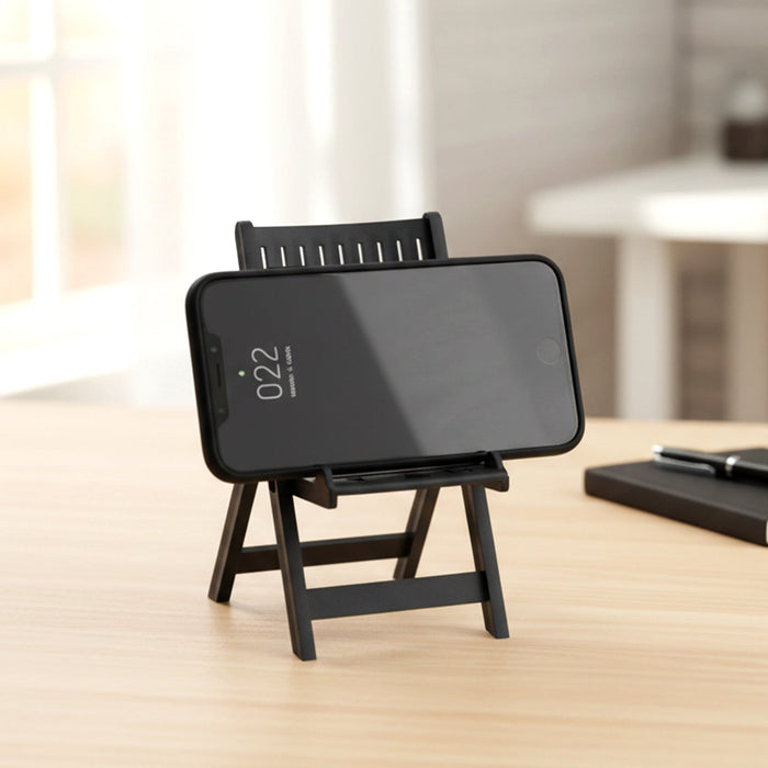 Mini Chair Shape Mobile Stand Holder (1 Pc / Balck Color) by Your Brand
