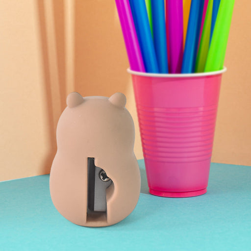 Cartoon Shape Pencil Sharpener with Built-In Eraser (1 Pc) by Your Brand