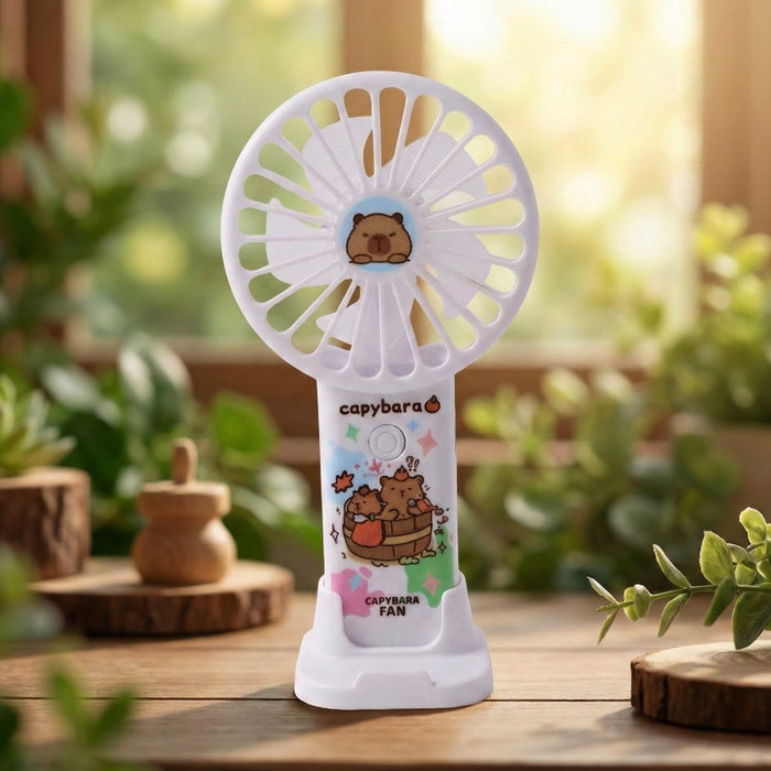 Cute Cartoon Rechargeable Handheld Fan (1 Pc) by Your Brand