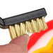 3 Pc Mini Wire Brush Set for cleaning (Brass, Nylon, Stainless Steel Bristles) by Your Brand