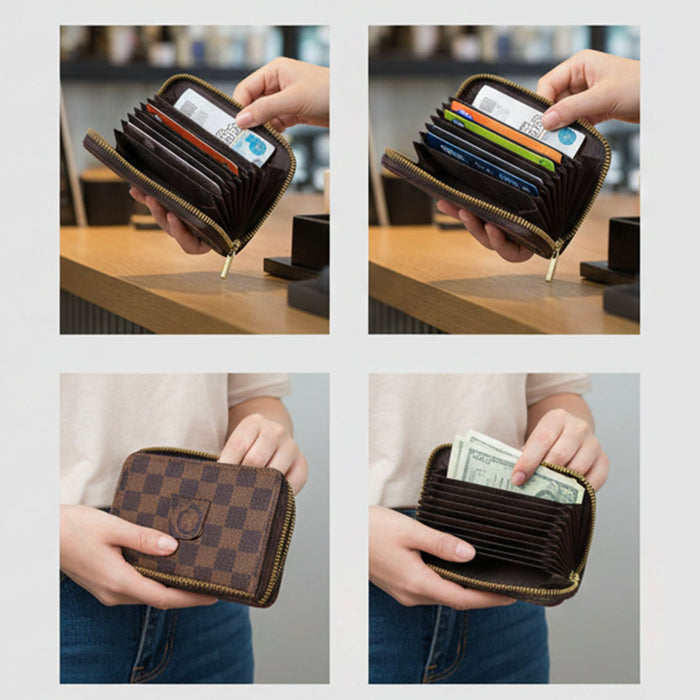 Zip Card Holder Wallet – Multi Card Organizer Case (1 Pc) by Your Brand