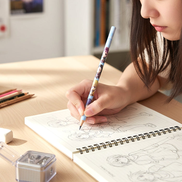 Cartoon Printed Pencil Set for Kids – Cute School Writing Pencils (4 Pc) by Your Brand