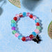 Premium Multicolor Crackle-Bead Stretch Bracelet (1 Pc) by Your Brand