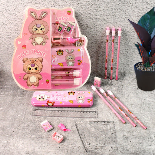 Cartoon Stationery Gift Set for Kids (14 Pc) by Your Brand
