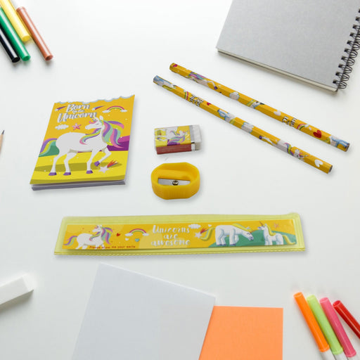 Stationery Set for School & Office with Pencil & Ruler (Gift, 6 Pc) by Your Brand