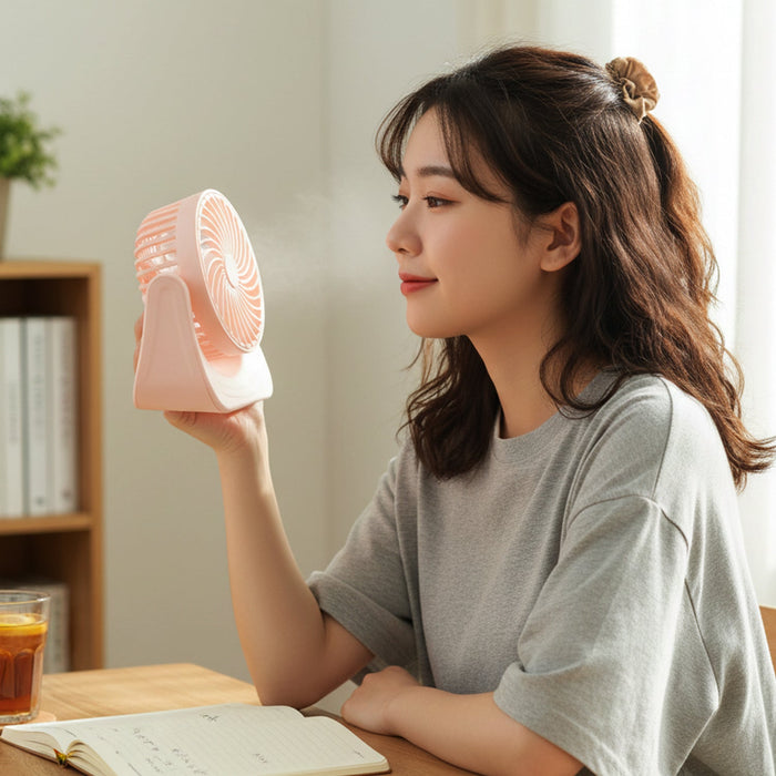 Plug and Play Silent Desktop Mini Fan with Adjustable Tilt Head (1 Pc) by Your Brand