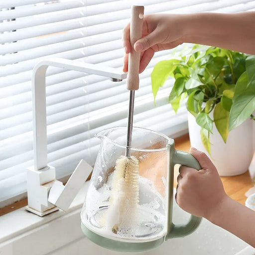 Bottle Brush with Curved Head Long Handle Washing Brush for Baby Bottles by Your Brand