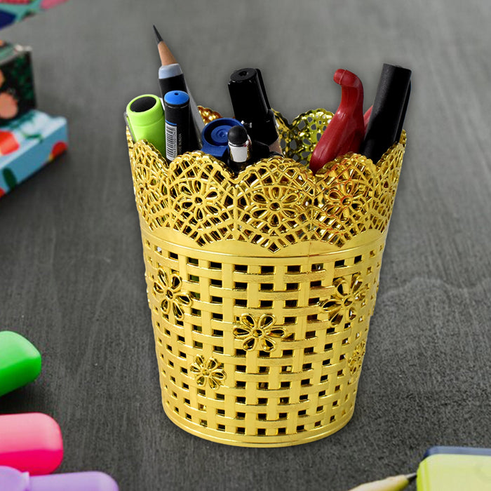 Pen holder Office Desk Metal Mesh Pen Stand (1 Pc) by Your Brand