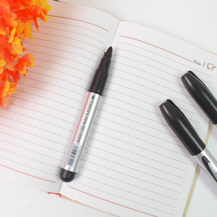 Black Marker used in all kinds of school, college (4 Pcs Set) by Your Brand