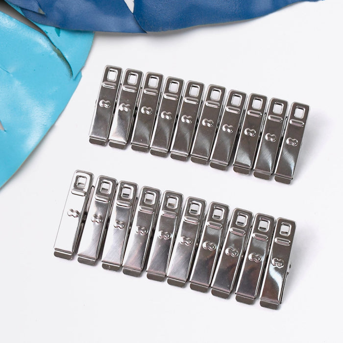Cloth Drying Pins Stainless Steel Cloth Clips (20 Pcs Set) by Your Brand