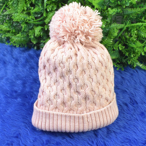 Soft Winter Cap, Woolen Inside Fur Beanie Cap (1 Pc / Mix Design & Color) by Your Brand