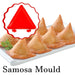 Red plastic dough press molds, 4 pieces for easy dough handling