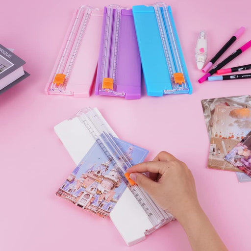 Paper Cutter, A5 Mini Paper Cutter, Portable Paper Cutting Machine (1 Pc / Mix Color) by Your Brand