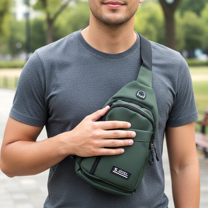 Durable Waist Bag Zipper Crossbody Sling Bag (1 Pc) by Your Brand