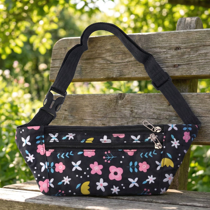 Floral Print Adjustable Waist Bag / Fanny Pack (1 Pc) by Your Brand