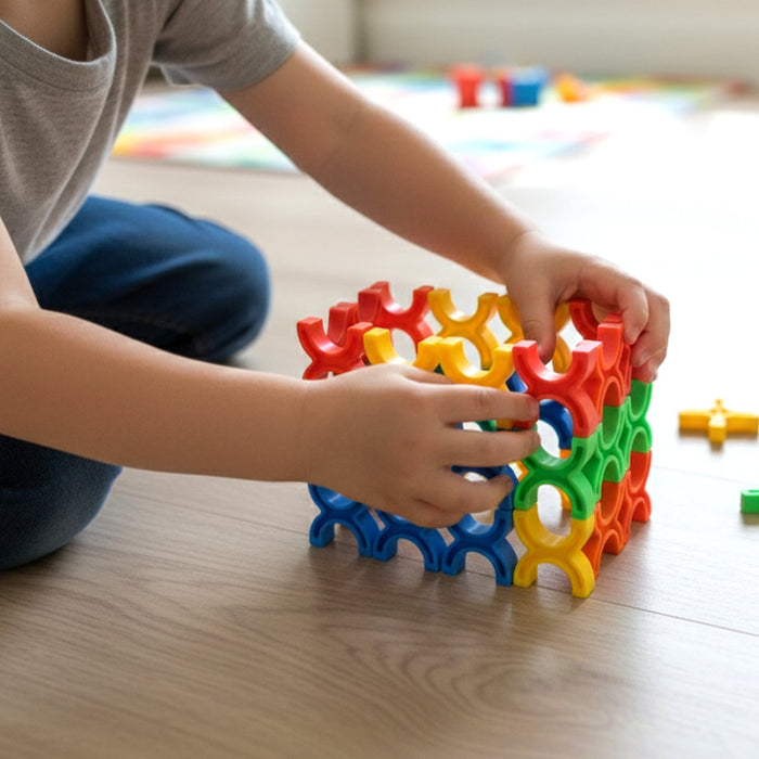 Balanced Block Colorful Interlocking Stacking Toy (1 Set) by Your Brand