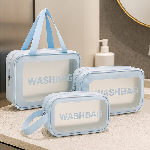 3-IN-1 Waterproof Transparent Travel Toiletry Bag Set by Your Brand