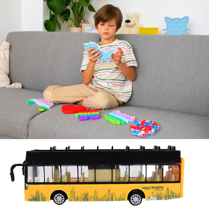 Die-cast Alloy London Long Bus Double Decker Sightseeing Bus by Your Brand