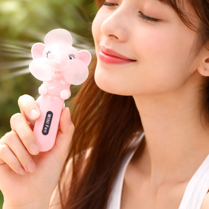 Hand Press Mini Portable Cartoon Fan Toy (1 PC, Mix Color & Design) by Your Brand