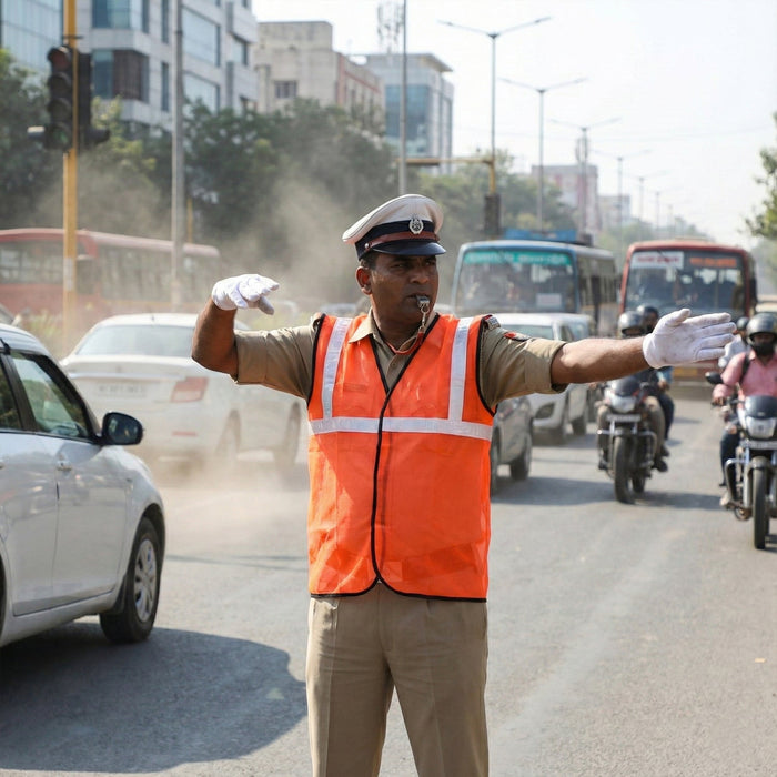 Orange Safety Jacket For Having protection against accidents usually by Your Brand