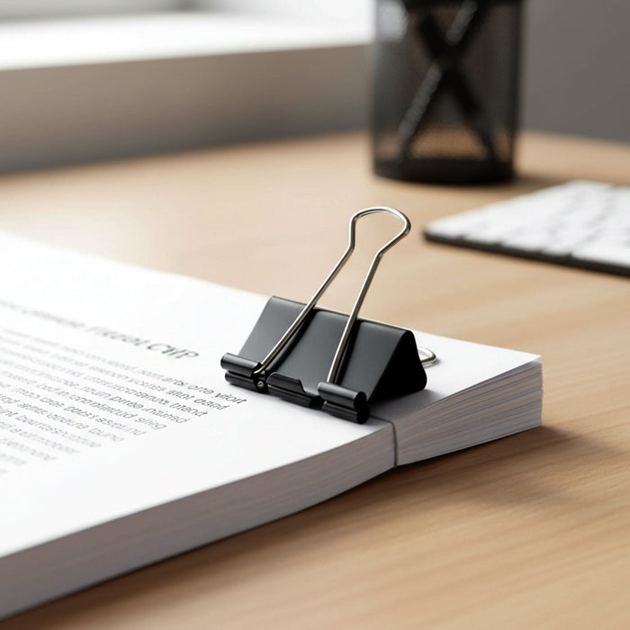 Heavy-Duty Black Binder Clips Set (19 mm, 40 Pc) by Your Brand