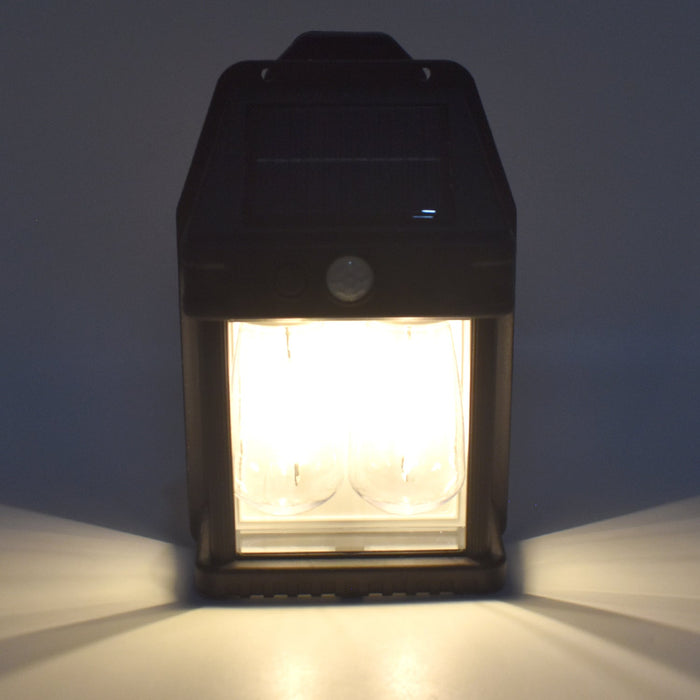 18W Solar Wall Double Lights / Lamp with 2 Modes & Motion Sensor (1 Pc) by Your Brand