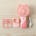 Portable USB Rechargeable Mini Fan with LED Light (1 Set) by Your Brand