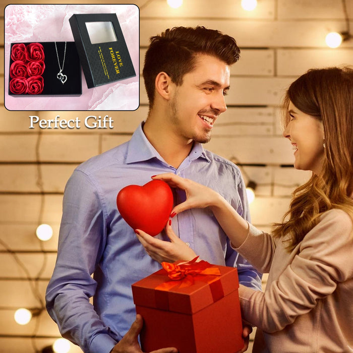 Rose Flower Gift Box, Handmade Eternal Rose I Love You Necklace, Valentine's Day by Your Brand