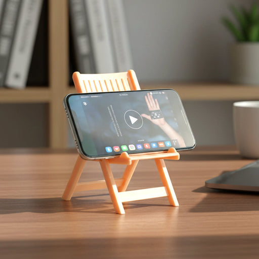 Mini Chair Shape Mobile Stand Holder (1 Pc / Peach Color) by Your Brand