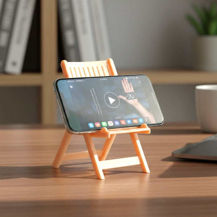 Mini Chair Shape Mobile Stand Holder (1 Pc / Peach Color) by Your Brand