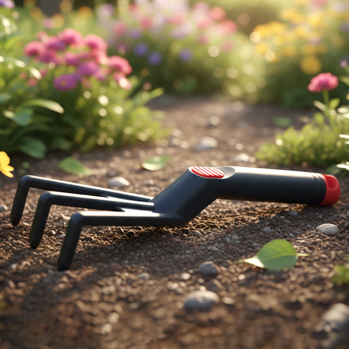 Hand Garden Cultivator Rake Plastic Gardening Tool (1 Pc, 27 Cm) by Your Brand