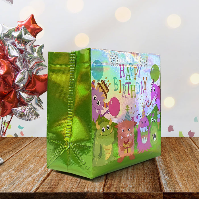Birthday Gift Bag, Reusable Party Gift Bags (1 Pc / Mix Design) by Your Brand