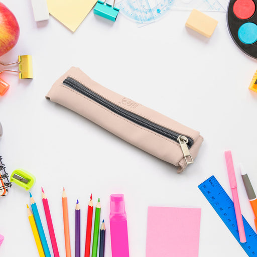 Leather Pencil Case high-quality leather pencil pouch ideal of School (1Pc) by Your Brand