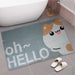 Square water absorbent bathroom mat